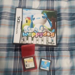 4 Nintendo DS games lot zhu zhu pets wappydog NWOT